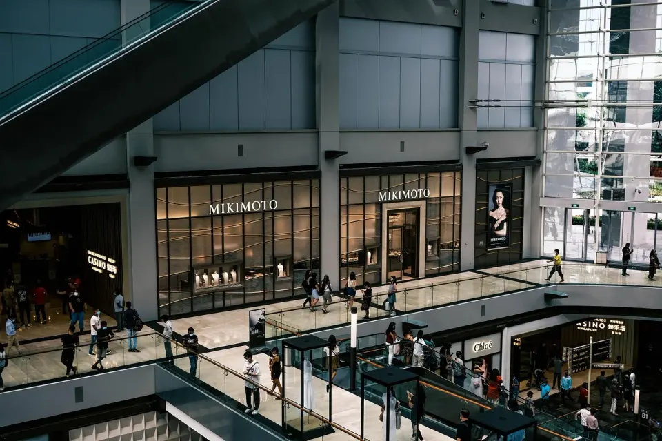 shopping mall, shopping center, mall, crowd
