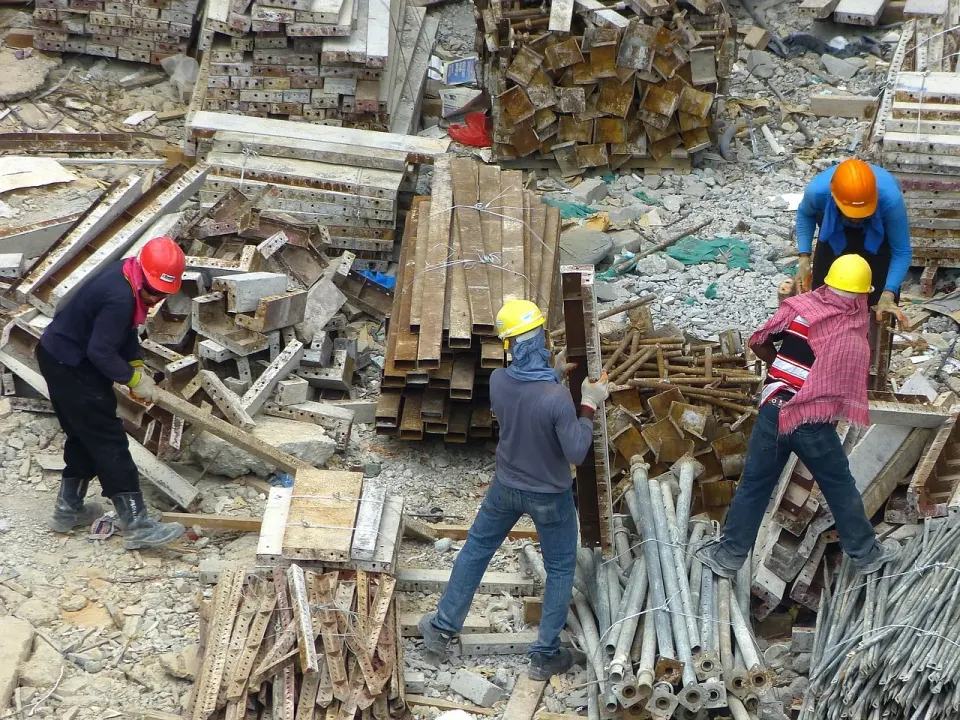 construction, building construction, helmet, architecture