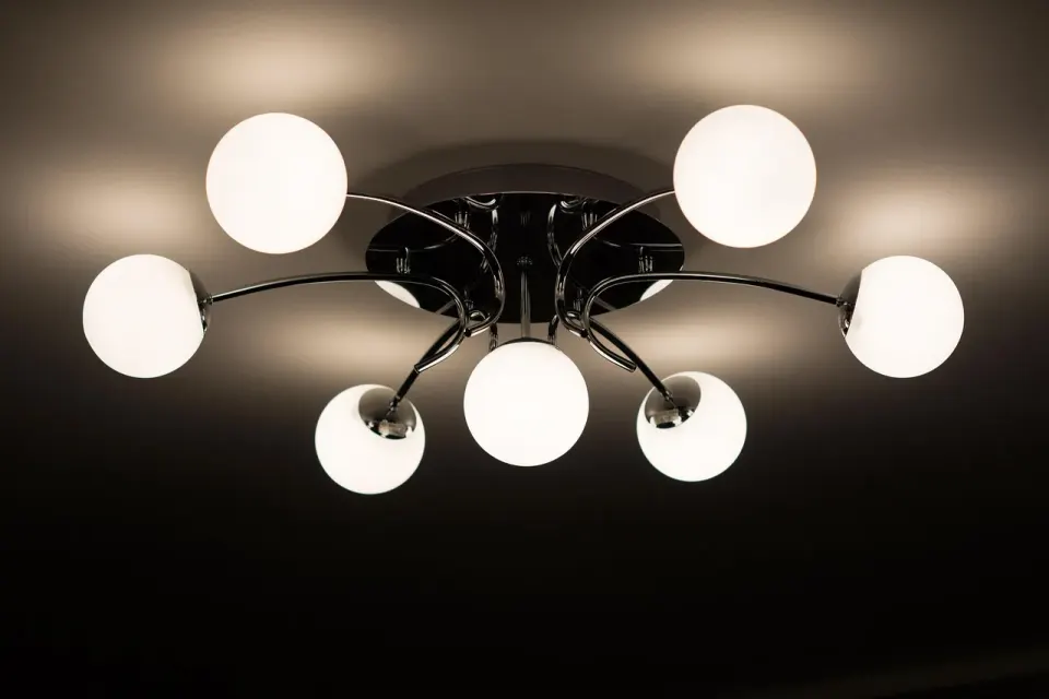 ceiling lamp, lamp, bulbs, interior design
