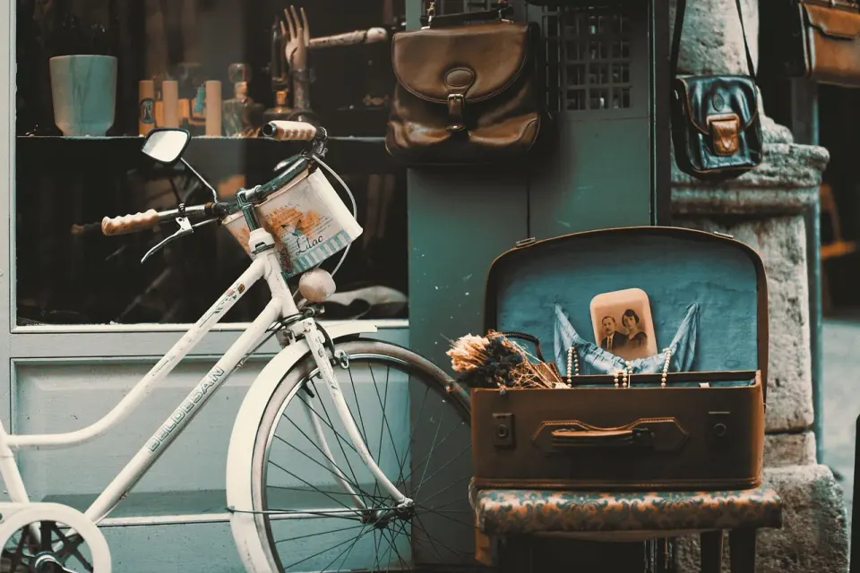 bicycle, vintage, street, shop